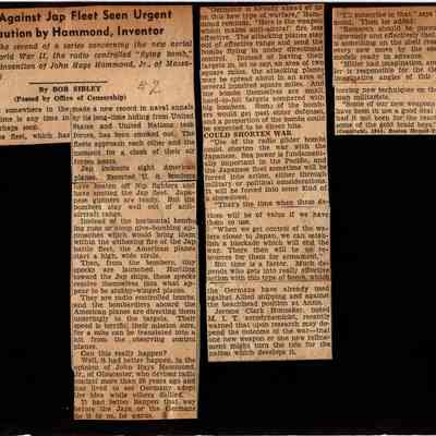 SCRB-3 p(31) Use Against Japenese Fleet Urgent