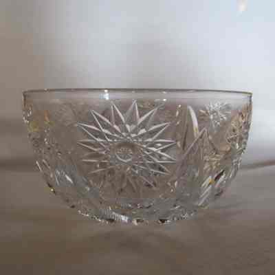 Pressed Glass Punch Cups w Geometric Pattern