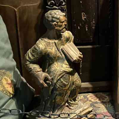 18th c. Wood & Gesso St. Peter Carving