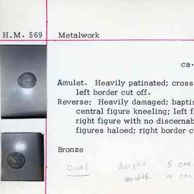 Bronze Amulet with Kneeling Figure