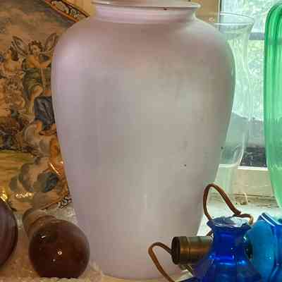 Lavender Glass Urn
