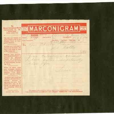 SCRB-18 p(58) Louis ship message, Mrs C Codman - calculations