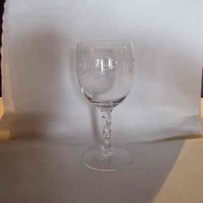 Goblet with Twisted Stem & Leaf Design