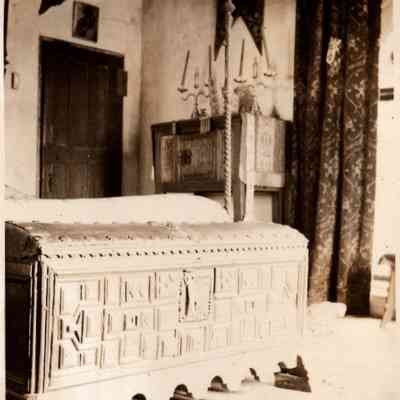 1930s Gothic Guest Room toward closet door