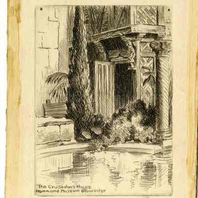 Crusader's House sketch by Irene Fenton Hammond
