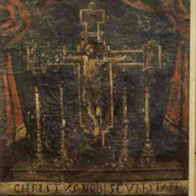 Crucifix on Altar Painting