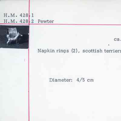 Pewter Scottish Terrier Napkin Ring