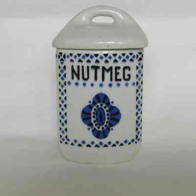 Czechoslovakian Nutmeg Cannister with Cover