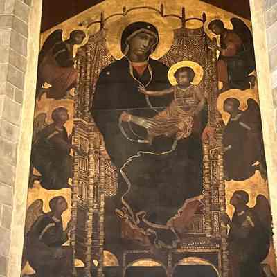 17th c. Copy of Rucellai Madonna & Child with Angels