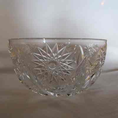 Pressed Glass Punch Cups w Geometric Pattern