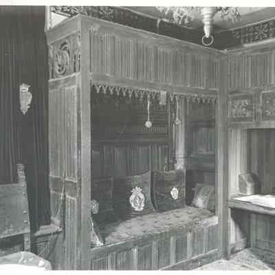 14thc French Corner Cabinet with Desk & Couch