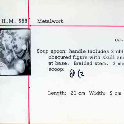 Soup Spoon w Children, Skull & Crossbones