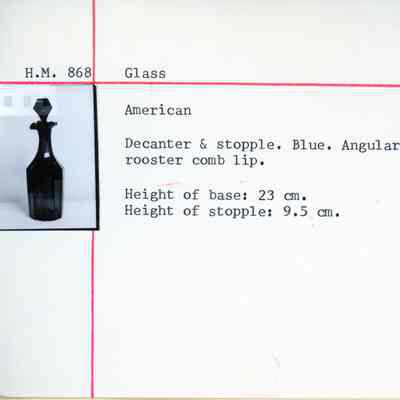 Blue Glass Decanter with Stopper