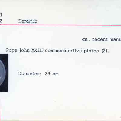 Pope John XXIII Commemorative Plate