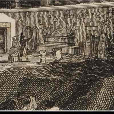 1843 Secchi engraving showing seasons sarcophagus