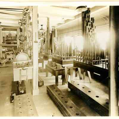 1911 ca Pt Radio Laboratory Workshop w organ pipes, copy(2)