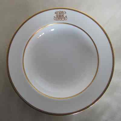JHH Soup Bowls with Gold Border