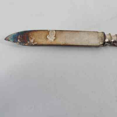 Back of blade, discolored