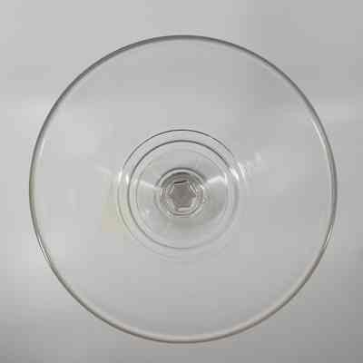 Top-down view of glass compote