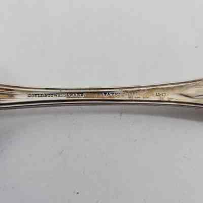 Engraving "GOULD, STOWELL & WARD PATENT 1850 11-12" on back of spoon handle
