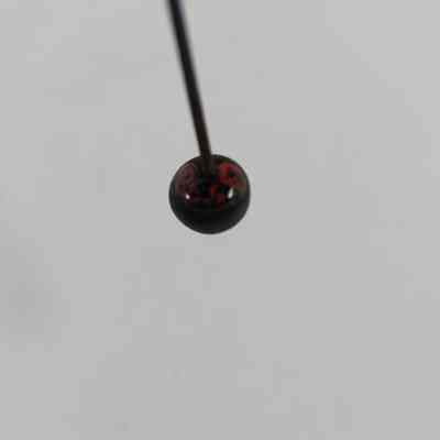 Accession number "86.557" lacquered on bottom of pinhead