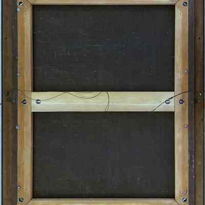 Reverse side of portrait with mat board taken off
