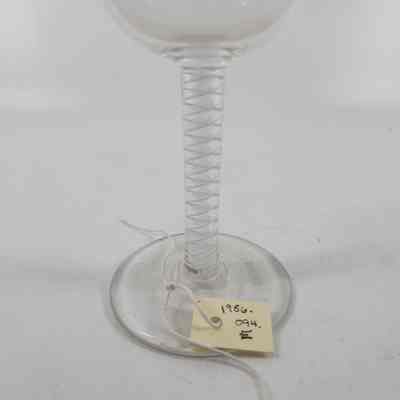 Wine Glass Stem and Accession Number Tag