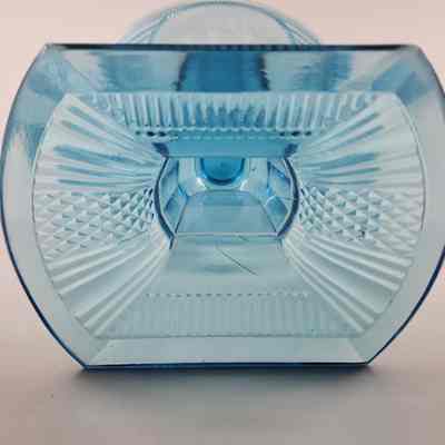 Bottom of blue glass compote