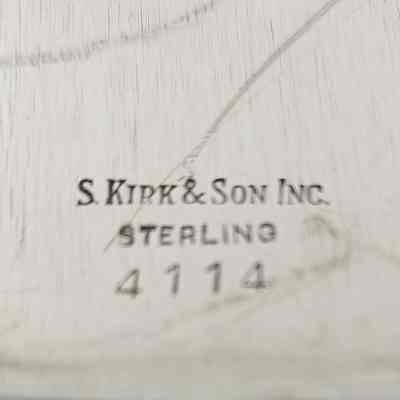 Engraving "S KIRK & SON INC. STERLING 4114"
