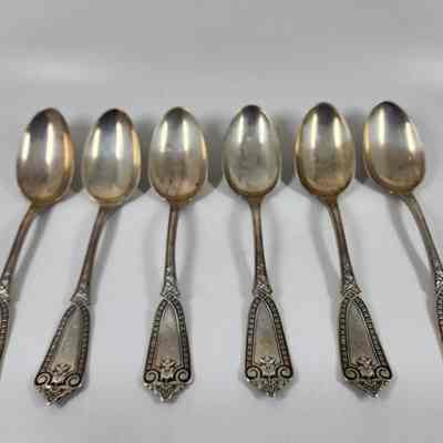 Set of six dessert spoons