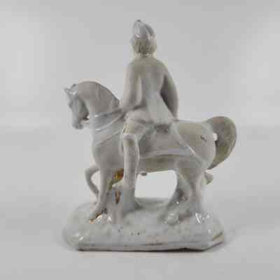 Back of man on horseback figurine