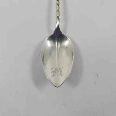 Bowl of demitasse spoon with "M" monogrammed