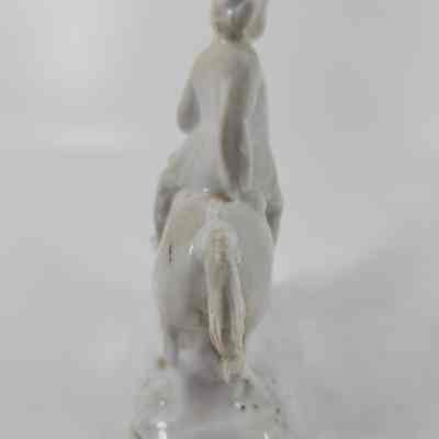 Back of horse white figurine