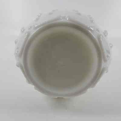 Bottom of white milk glass bottle