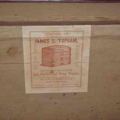 Manufacturer's Label: James S. Topham - manufacturer in Washington, DC