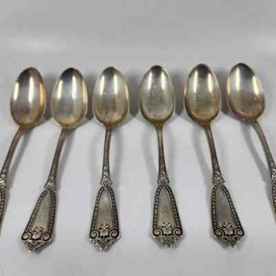 Set of six dessert spoons