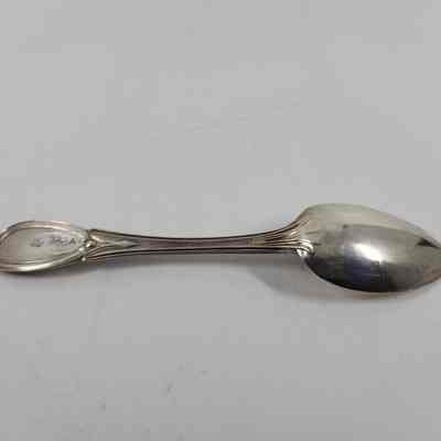 Back of spoon with accession number