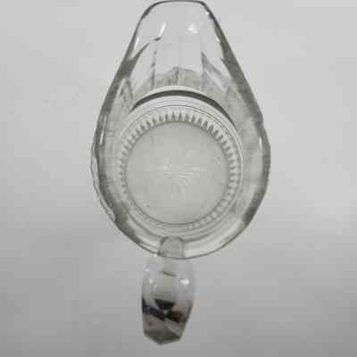 Top down view of glass pitcher