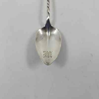 Bowl of demitasse spoon with "M" monogrammed