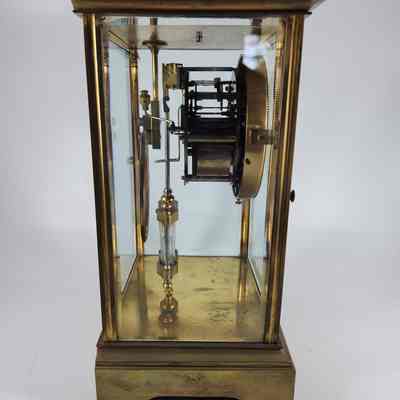 Side of brass clock