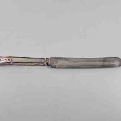 Back of silver dinner knife