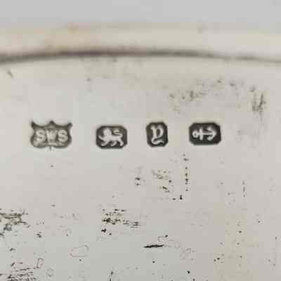 Hallmarks engrave on bottom of inkwell
