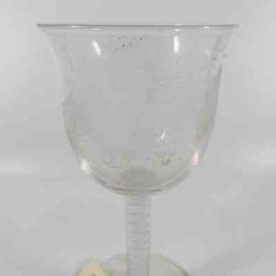 Wine Glass Grape and Vine Detail