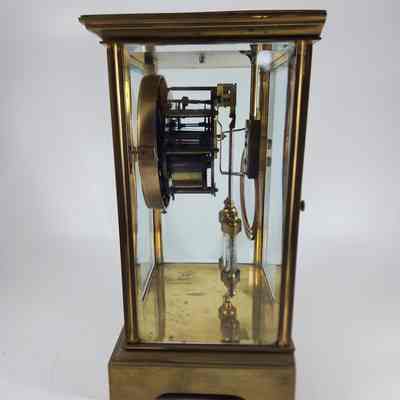 Side of brass clock