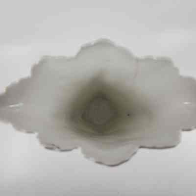Top down view of white ceramic vase