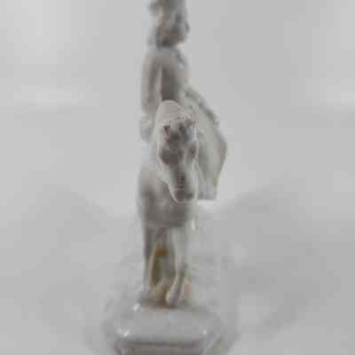 Back of horse white figurine