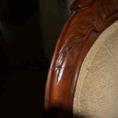 chair with damage on upper left: Origformat: Artifact