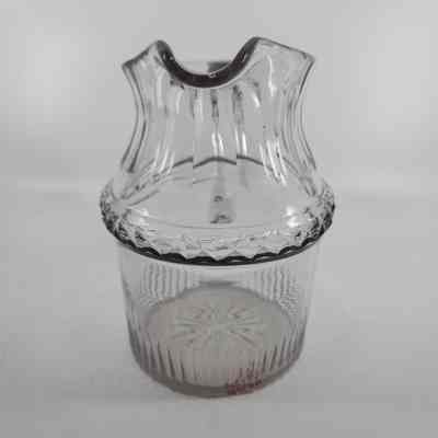 Front of glass pitcher