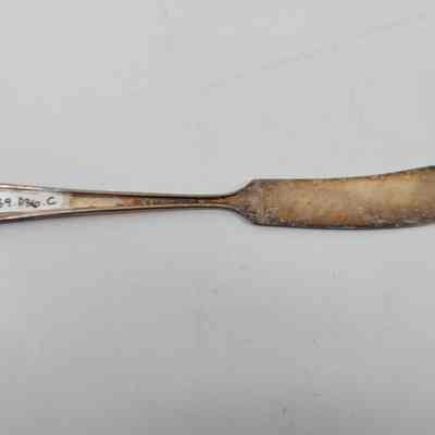 Back of butter knife with accession number