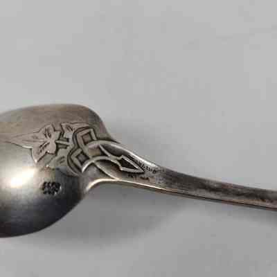 Engraving Hallmark - griffin and "PAT 1866 STERLING"